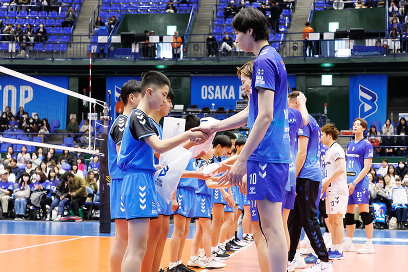 写真：U12選手の挨拶の様子