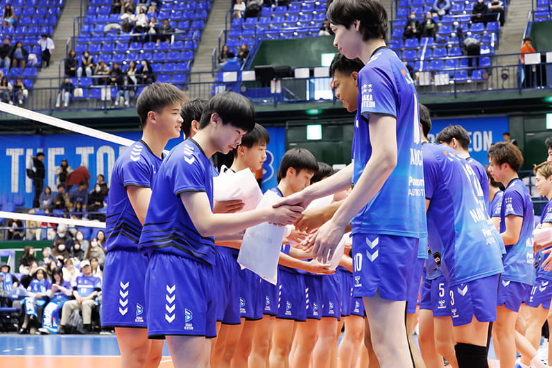 写真：U15選手の挨拶の様子