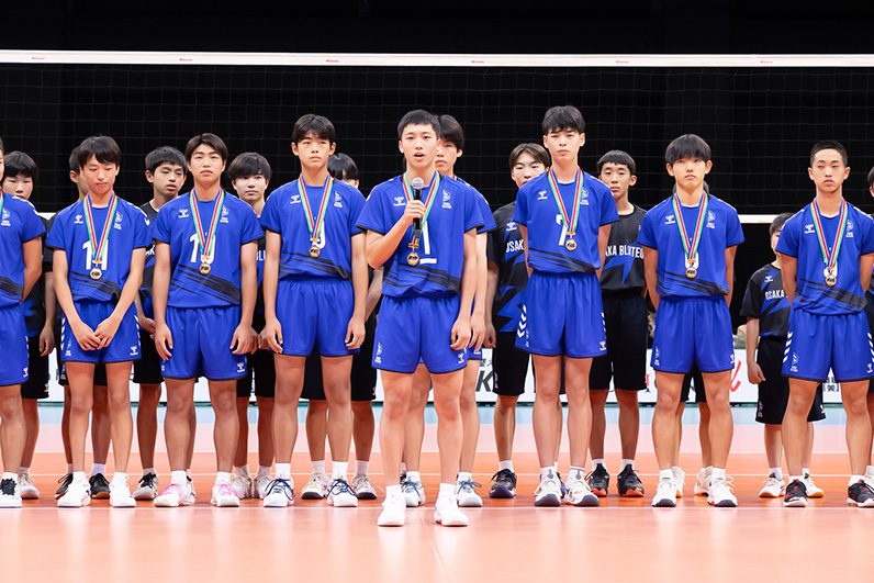 写真:挨拶をする南部キャプテン