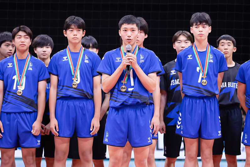 写真:挨拶をする南部キャプテン