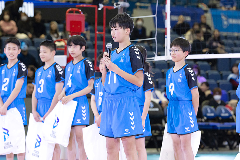 写真:大阪ブルテオンとU12の選手