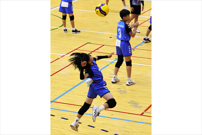 写真:試合中の選手の様子