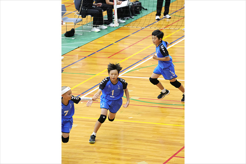 写真:試合中の選手の様子