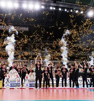 Photo: Players celebrating the victory