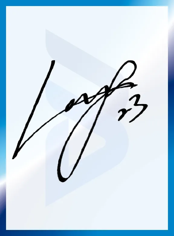 Image : Signature Larry Ik Evbade-Dan