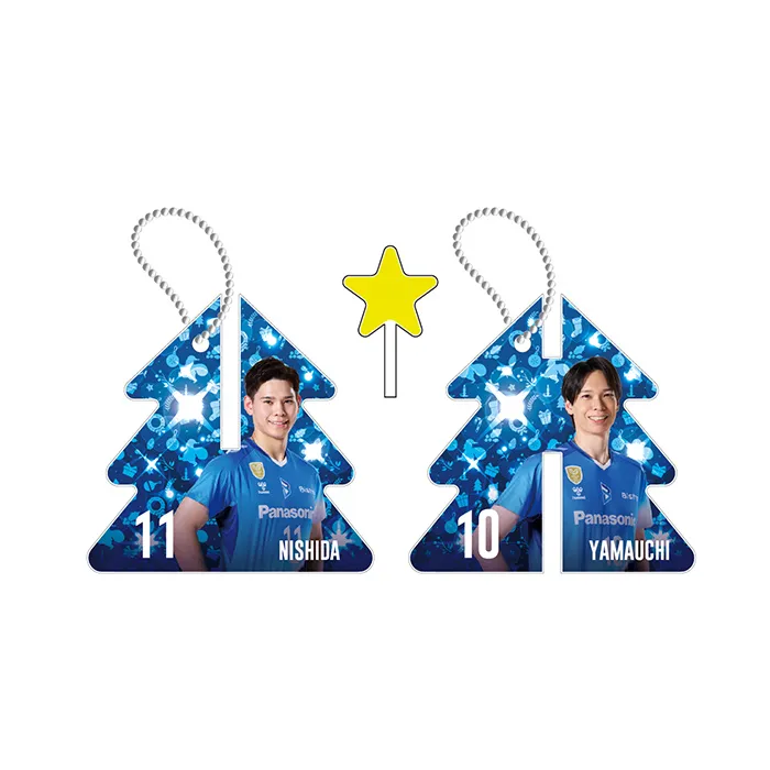 画像：クリスマスツリー型アクリルキーホルダー