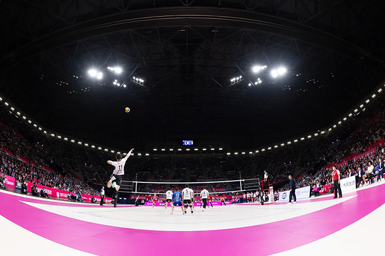 写真:エンド側から見た試合中の風景