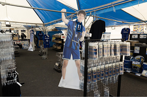 写真：グッズ売り場の中の様子