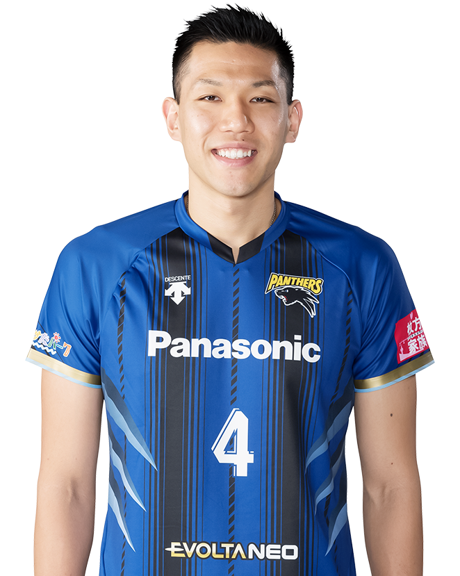 Panasonic バレーボールシャツ 青 4 OTAKE 本人着用 Panasonic バレーボールシャツ 青 4 OTAKE 本人着用