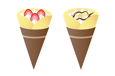 クレープのイラスト