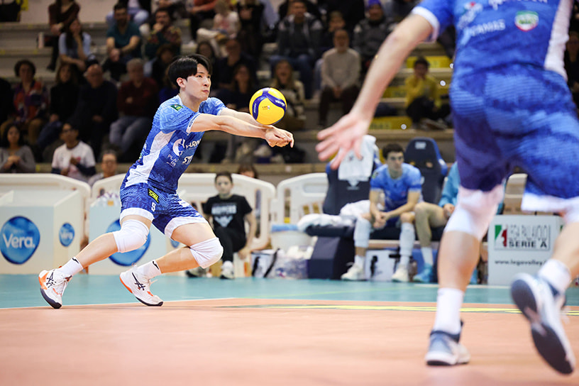 写真:試合中の垂水選手の様子