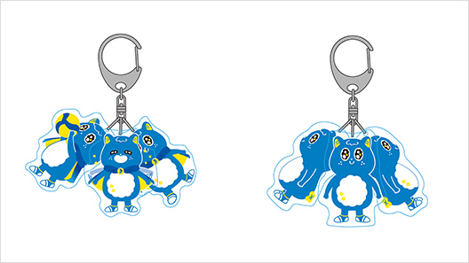 画像：パピネス3連アクリルキーホルダー