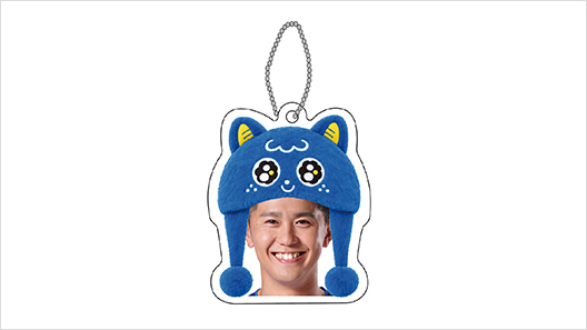 画像：選手パピネスファンキャップキーホルダー