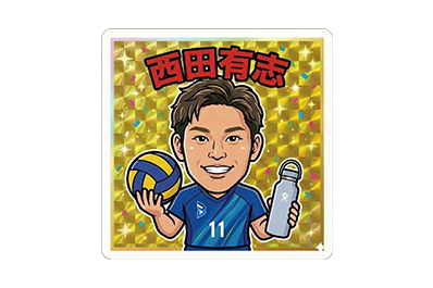 画像：選手キャラクターシール