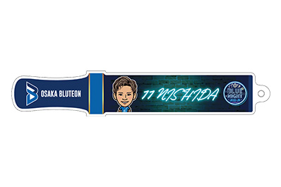 2025-26大阪ブルテオン ガチャの選手イラストLED型クリアチャーム（西田選手バージョン）