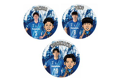 選手イラスト肖像MIX缶バッチ