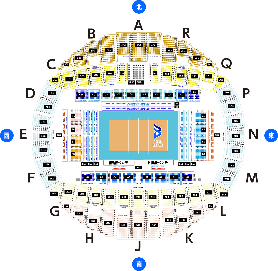 シートマップ全体